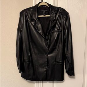Barney’s NY Women's Black Leather Jacket XL